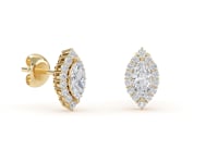 Nala – Marquise-Cut Halo Diamond Studs