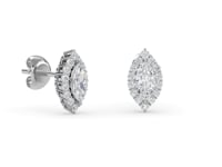 Nala – Marquise-Cut Halo Diamond Studs