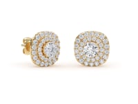 Nina – Round Double Halo Diamond Studs