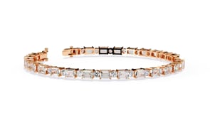 Zola – Alternating Emerald and Round Diamond Tennis Bangle