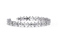 Valerie- Floral Inspired Marquise and Round Diamond Bangle