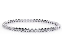 Endora - Hexagonal Frame- 1.8mm Round Diamond Tennis Bracelet