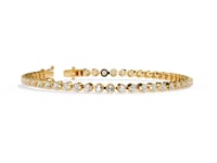 Anita – Sculpted Prong 2.5mm Diamond Tennis Bracelet