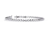 Anita – Sculpted Prong 2.5mm Diamond Tennis Bracelet