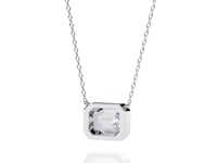 Dana – Bezel-Set Emerald-Cut Diamond Solitaire Pendant