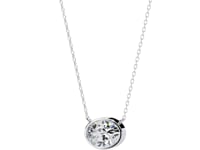 Darlene – Bezel-Set Oval-Cut Diamond Solitaire Pendant