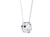 Elaine – Bezel-Set Round-Cut Diamond Solitaire Pendant