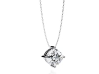 Julia – Compass-Set Cushion Solitaire Pendant
