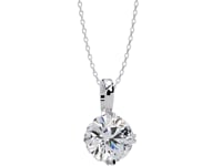 Laurie — Round Solitaire Diamond Pendant with Filigree Basket