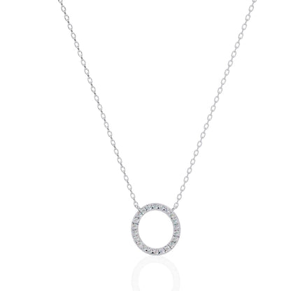 Joanne – Pavé Diamond Halo Pendant