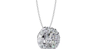 Kylie – Oval Diamond Halo Pendant