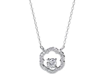 Marcia – Petal Halo Accent Diamond Pendant