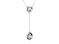Amina – Dual Solitaire Drop Pendant