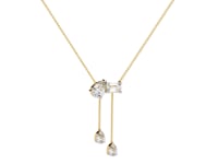 Camille – Pear & Emerald Drop Pendant with Accent Pears