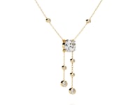 Candace - Round-Cut Diamond Drop Necklace