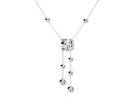 Candace - Round-Cut Diamond Drop Necklace