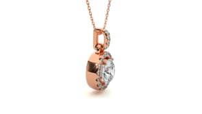 Claire – Round Diamond Halo Pendant