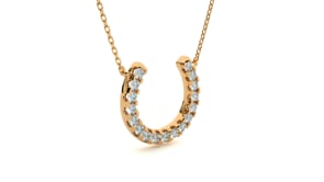 Eileen – Diamond Horseshoe Pendant