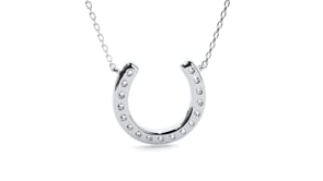 Eileen – Diamond Horseshoe Pendant