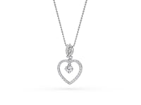 Ida – Solitaire Heart Pendant with Pavé Detailing