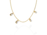 Laleh – Natural Diamond Oval-Cut Diamond Floating Necklace