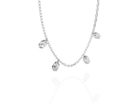 Laleh – Natural Diamond Oval-Cut Diamond Floating Necklace