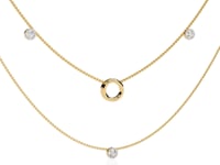 Ritika – Double Layer Diamond Halo Necklace