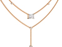 Zena – Radiant Cut Drop Diamond Necklace