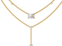 Zena – Radiant Cut Drop Diamond Necklace
