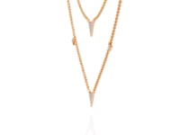 Mishita — Twin Triangle Motif Diamond Necklace