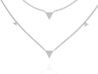 Mishita — Twin Triangle Motif Diamond Necklace