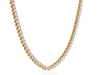 Meredith – Three-Prong Classic Tennis Necklace