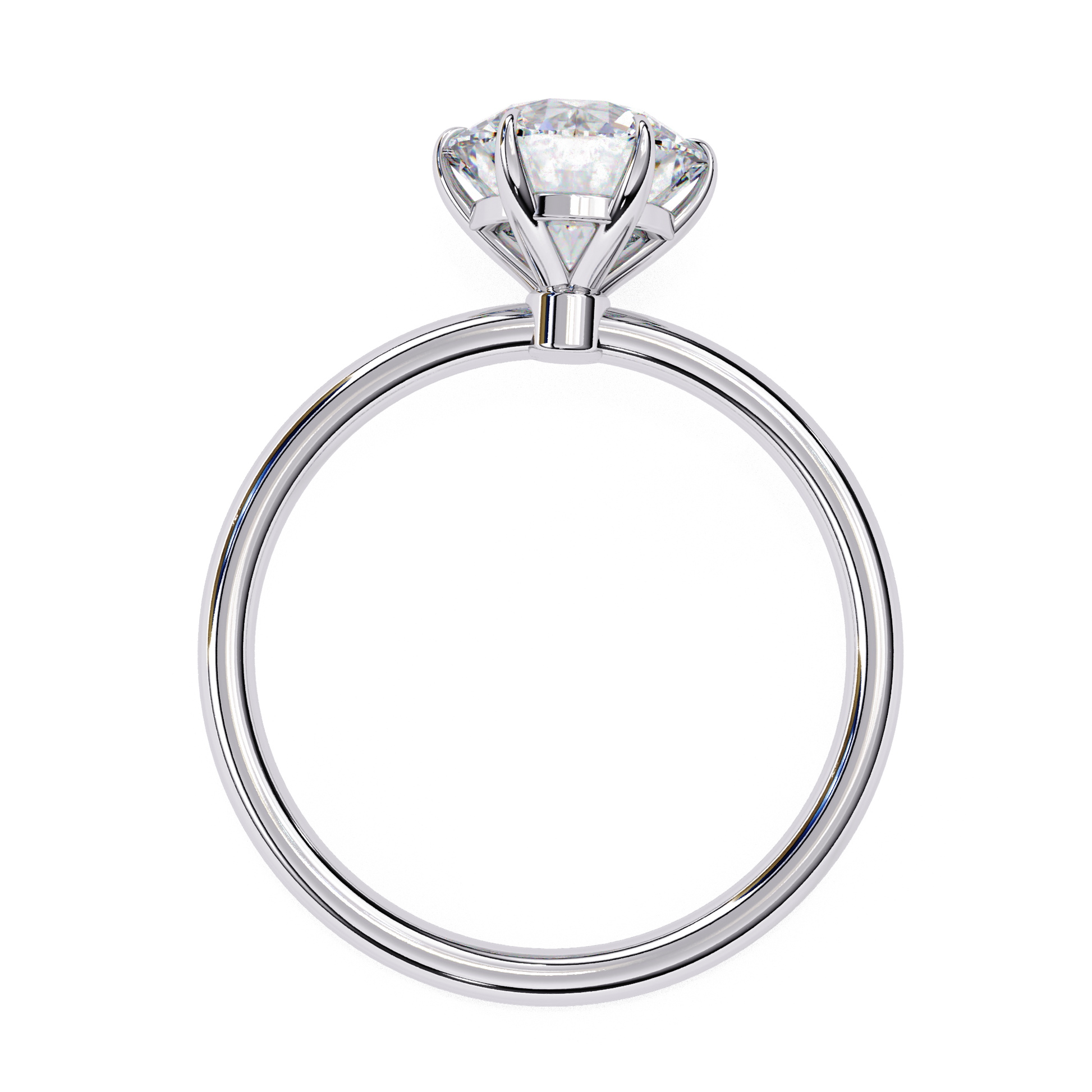 Sienna — Round cut lab grown and natural diamond engagement ring — solitaire — Carat House